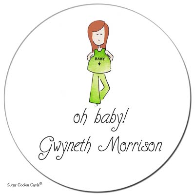 Sugar Cookie Gift Stickers - Oh Baby 6 Sugar Cookie Gift Stickers - Oh Baby 6